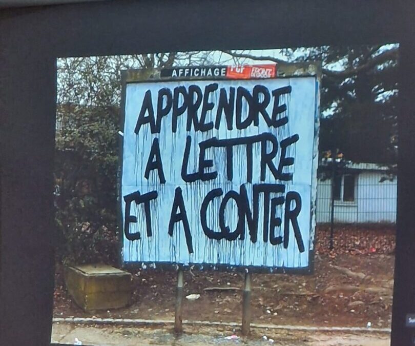 Intervention de Pierre Fraenkel, artiste urbain mulhousien.